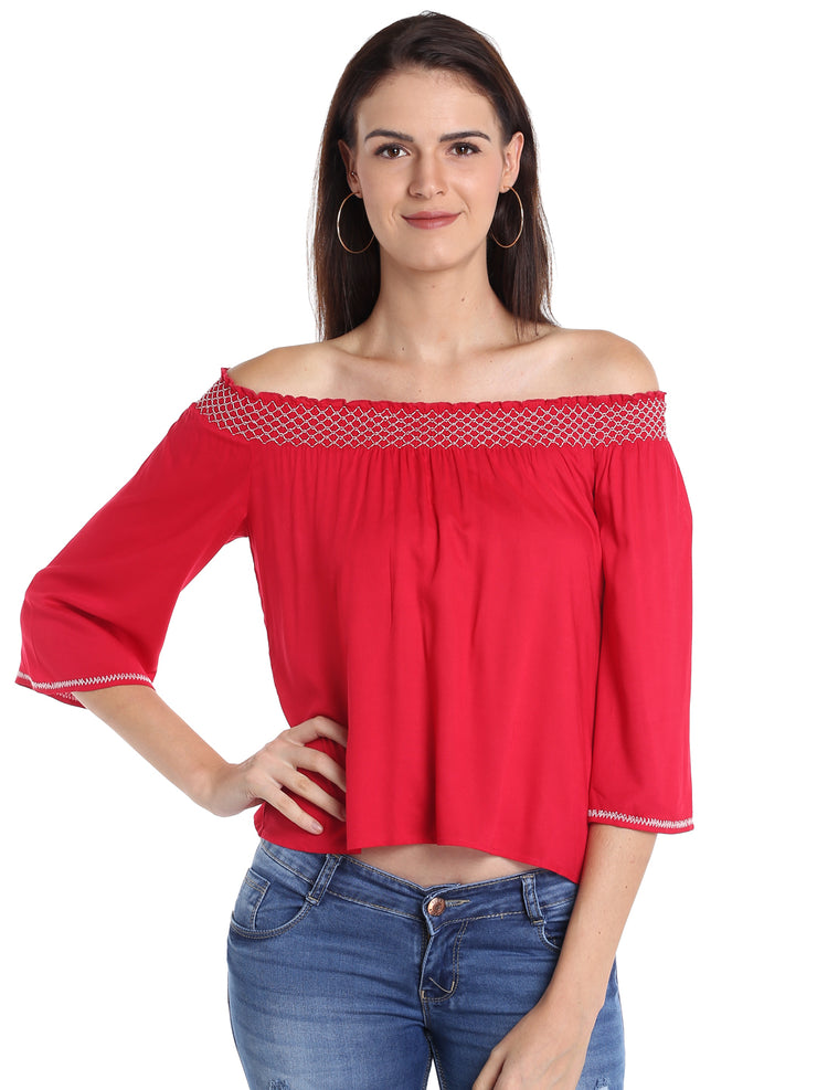 Red Solid Top