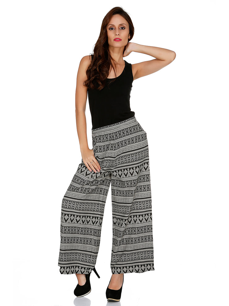 Buy Gray Black Leheria Palazzo Pant Cotton for Best Price Reviews Free  Shipping
