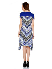 Blue Tribal Printed Dress for Women