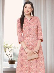 Gorgeous Pink Traditional Print Kurta for Modern Women