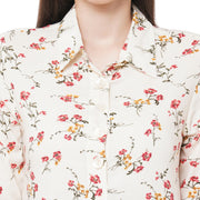 Elegant Off- White Floral Print Kurta for Modern Look