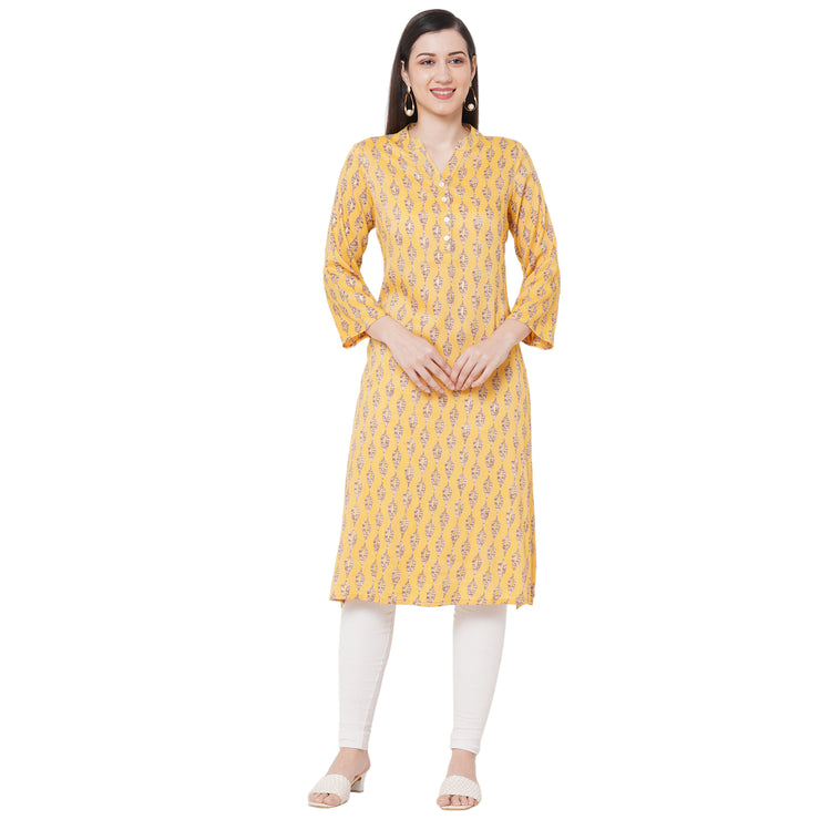 Radiant Yellow Straight Fit Kurta for Everyday Look