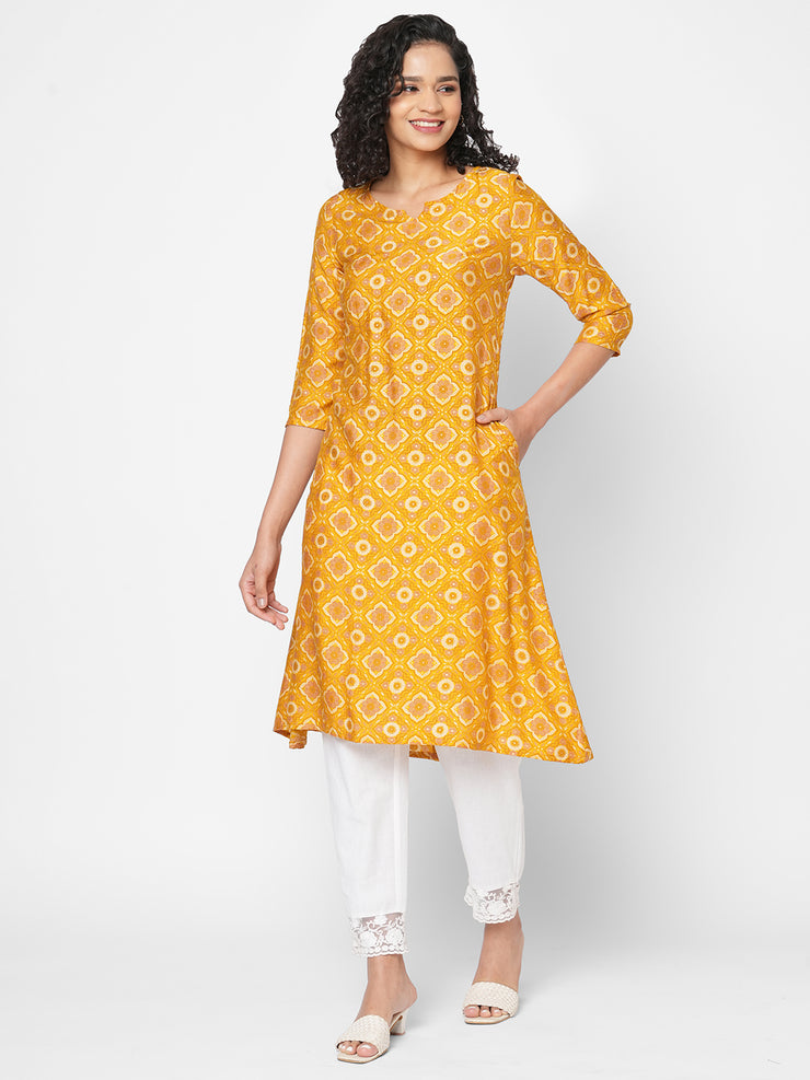 Vibrant Yellow Kurta for Traditional Look