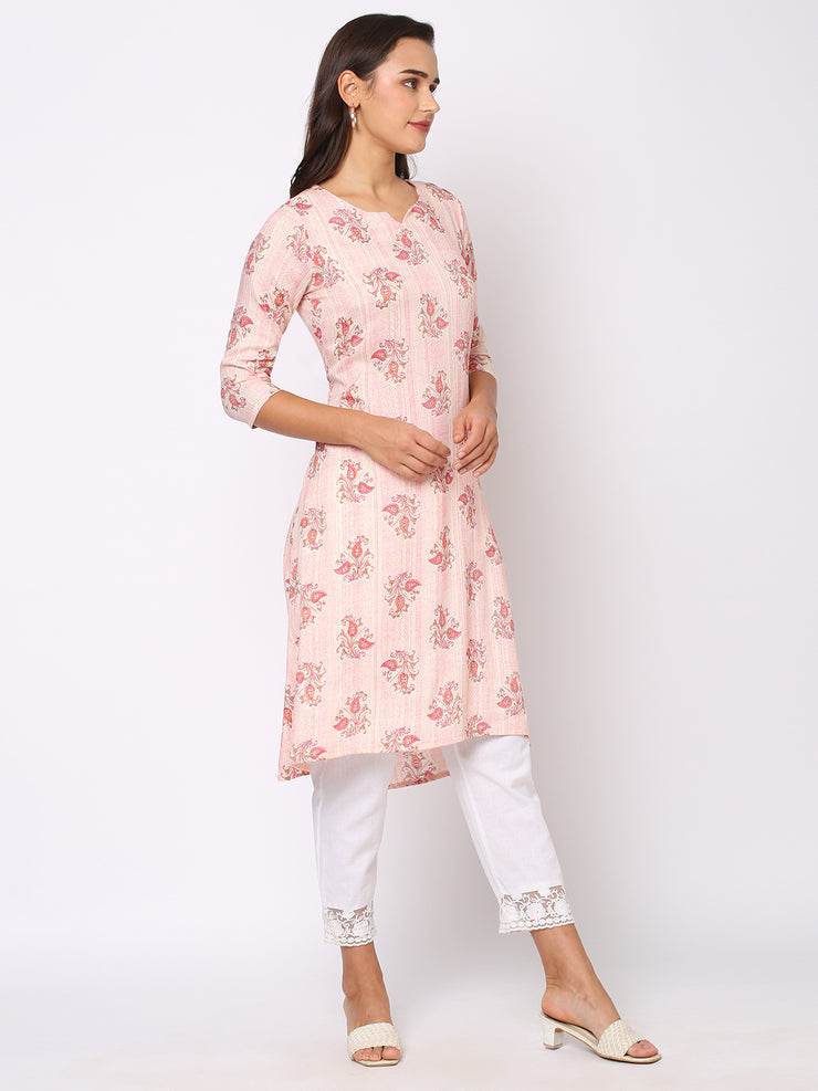 Pink Elegance- A Beautiful Kurta for your Ethnic Collection
