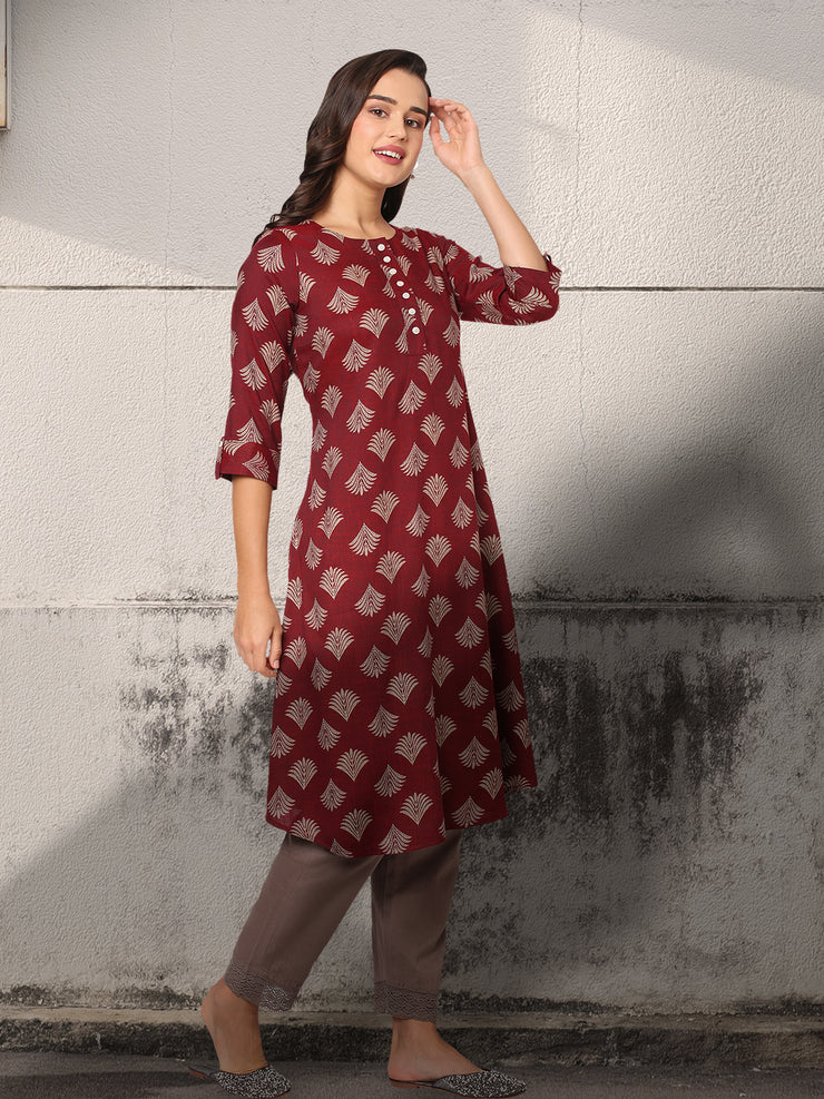 A Radiant Maroon Kurta For a Radiant You