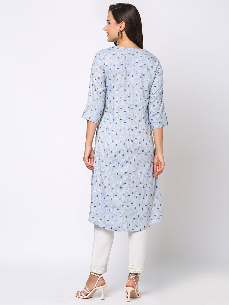 Soothing Blue Kurta for a Reshering Look