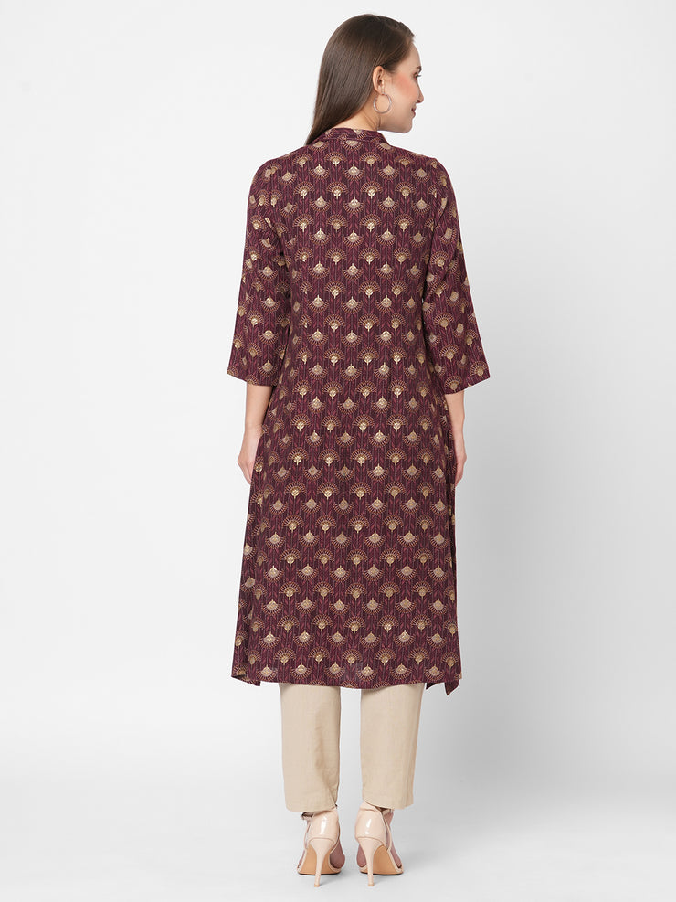 Classic Burdandy Kurta - Perfect for a Chic and Stylish Look