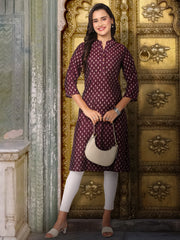 Radiant in Royal Purple: A Stunning Kurta for Every Women