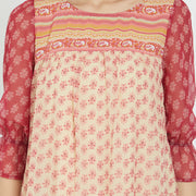 Fusion Beats Beige Printed Top
