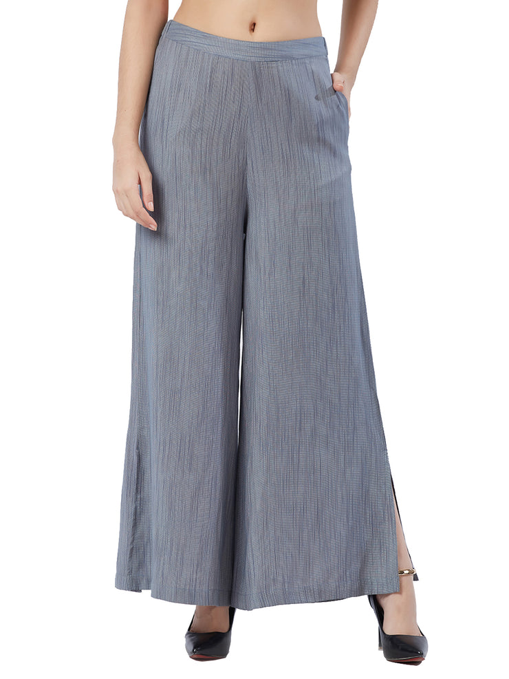 Buy W Sea Green Pleated Ankle Length Palazzo Trousers  Palazzos for Women  1740046  Myntra