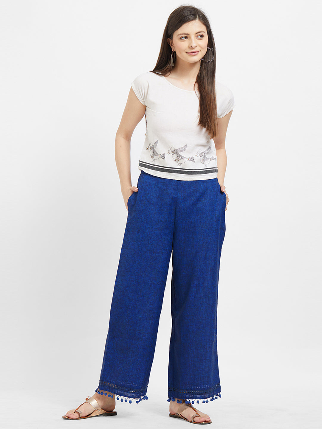 Rayon House wear Palazzo Pants For Womens and Girls  Mehrang Exim