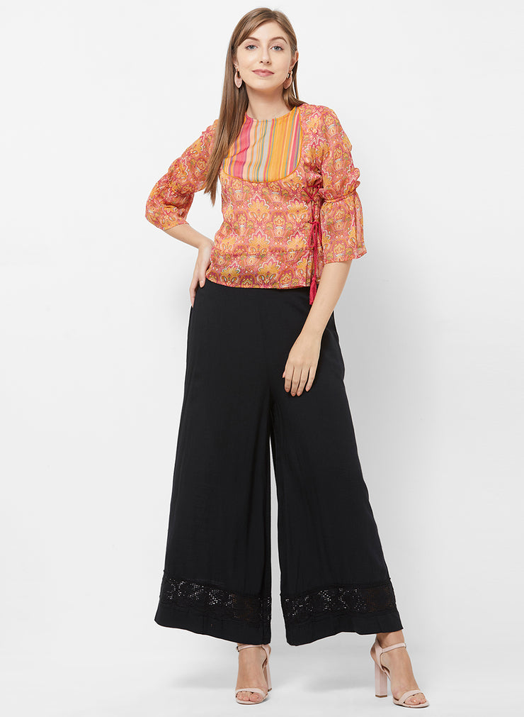 Fashion (black)Chiffon Wide-leg Pants Women Spring Summer 2022 New Drape  High-Waisted Split Trousers Loose Double-Layer Thin Pants Female DOU @ Best  Price Online | Jumia Egypt